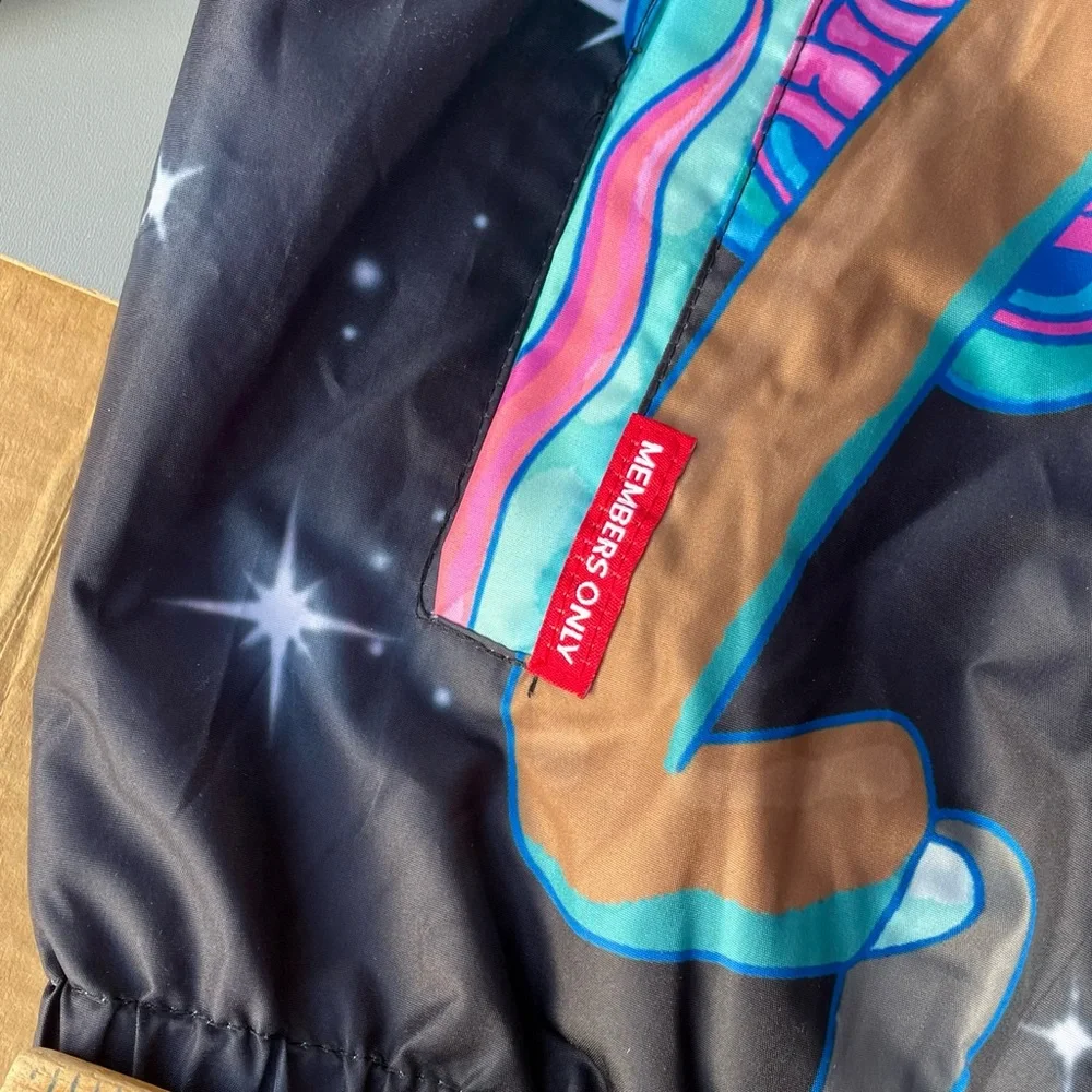 NWT Members Only Adult Swim Rick & Morty Jacket Windbreaker Coat Large Lined